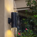 Applique Murale Extérieure Design – LED COB Puissante, Noir/Gris, Pour Maison & Jardin - FlexiLight