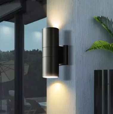 Applique Murale Extérieure Design – LED COB Puissante, Noir/Gris, Pour Maison & Jardin - FlexiLight