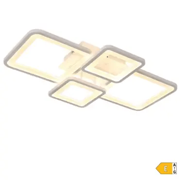 Plafonnier LED moderne NOIR, plafonnier à intensité variable 54W avec télécommande - FlexiLight